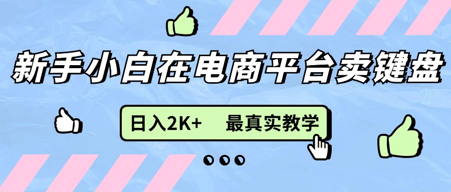 （11610期）新手小白在电商平台卖键盘，日入2K+最真实教学-虫2小屋