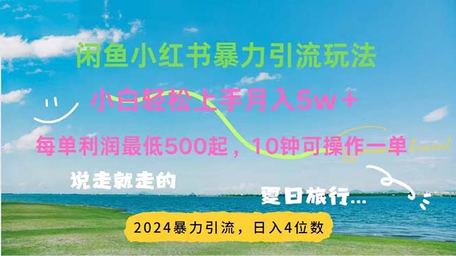 （11650期）2024暑假赚钱项目小红书咸鱼暴力引流，简单无脑操作，每单利润500+，…-虫2小屋