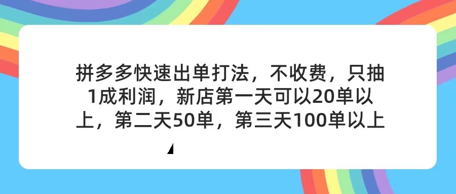 （11738期）拼多多2天起店，只合作不卖课不收费，上架产品无偿对接，只需要你回…-虫2小屋