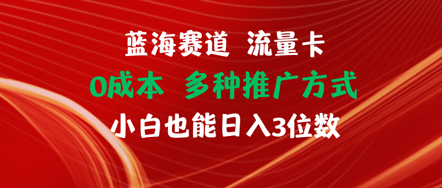 （11768期）蓝海赛道 流量卡 0成本 小白也能日入三位数-虫2小屋