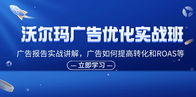 （11847期）沃尔玛广告优化实战班，广告报告实战讲解，广告如何提高转化和ROAS等-虫2小屋