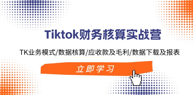 （11978期）Tiktok财务核算实战营：TK业务模式/数据核算/应收款及毛利/数据下载及报表-虫2小屋