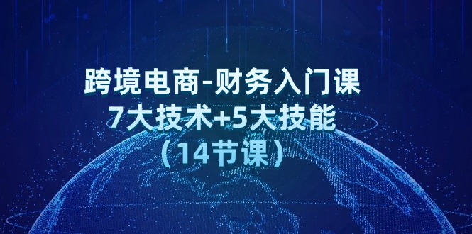 （12047期）跨境电商-财务入门课：7大技术+5大技能（14节课）-虫2小屋
