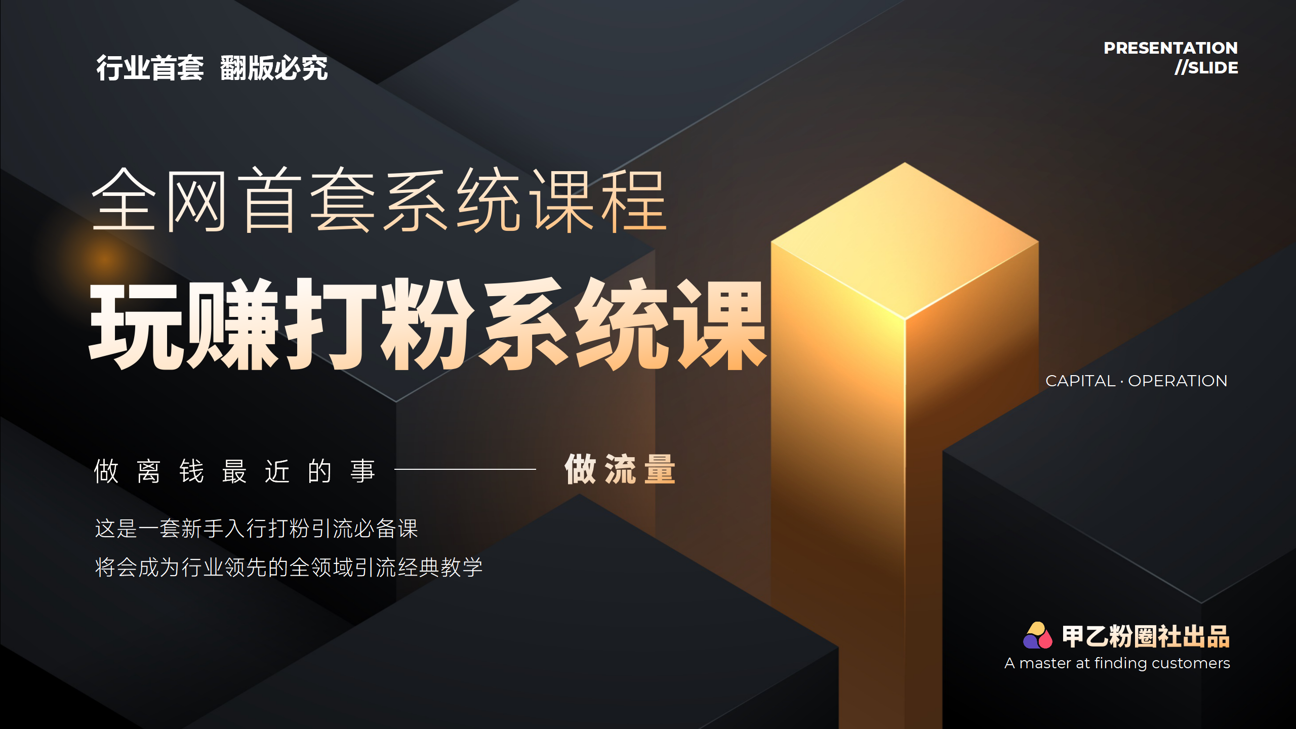 （12037期）全网首套系统打粉课，日入3000+，手把手各行引流SOP团队实战教程-虫2小屋