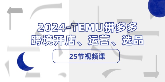（12106期）2024-TEMU拼多多·跨境开店、运营、选品（25节视频课）-虫2小屋