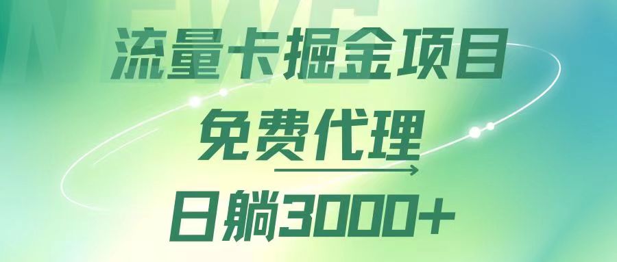 （12321期）流量卡掘金代理，日躺赚3000+，变现暴力，多种推广途径-虫2小屋