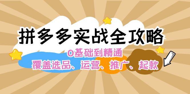 （12292期）拼多多实战全攻略：0基础到精通，覆盖选品、运营、推广、起款-虫2小屋