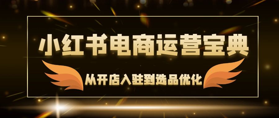 （12497期）小红书电商运营宝典：从开店入驻到选品优化，一站式解决你的电商难题-虫2小屋