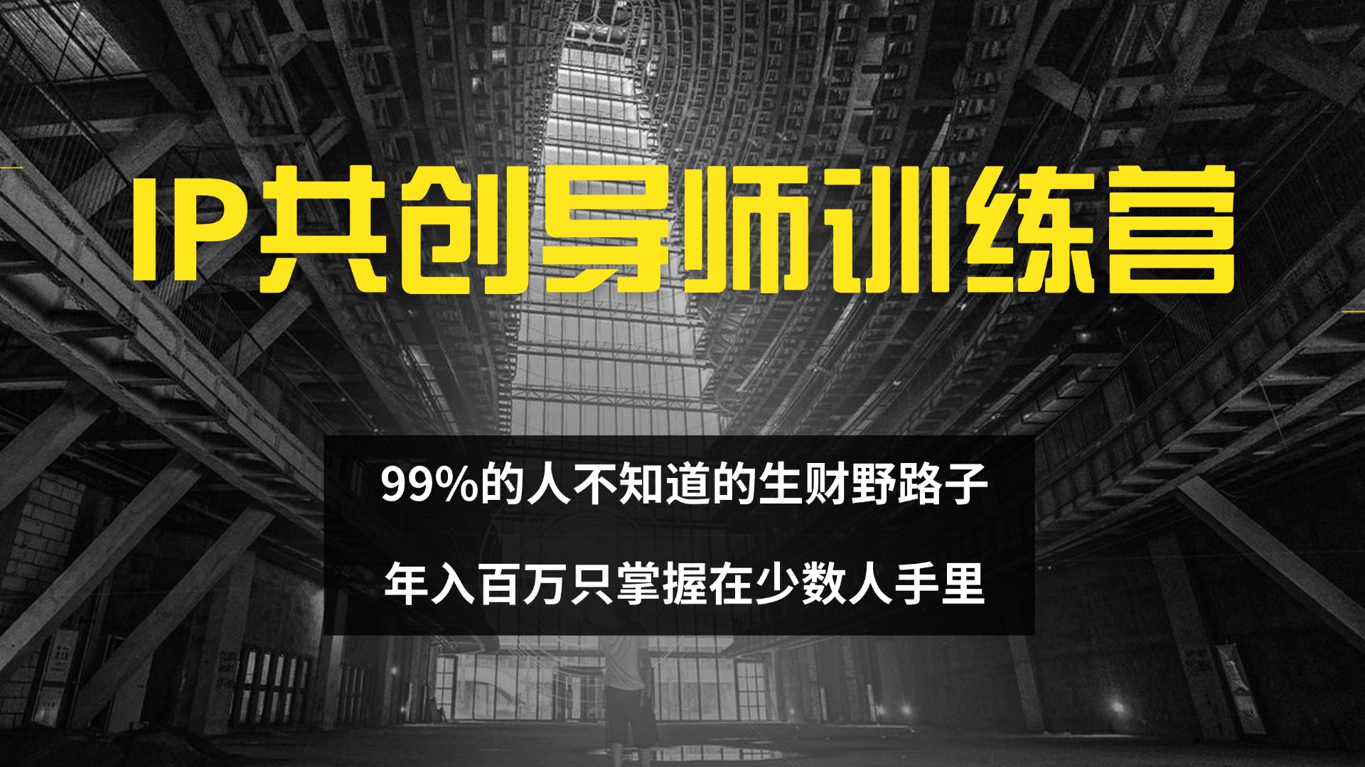（12504期）IP共创导师训练营 99%的人不知道的生财野路子 只掌握在少数人手里-虫2小屋
