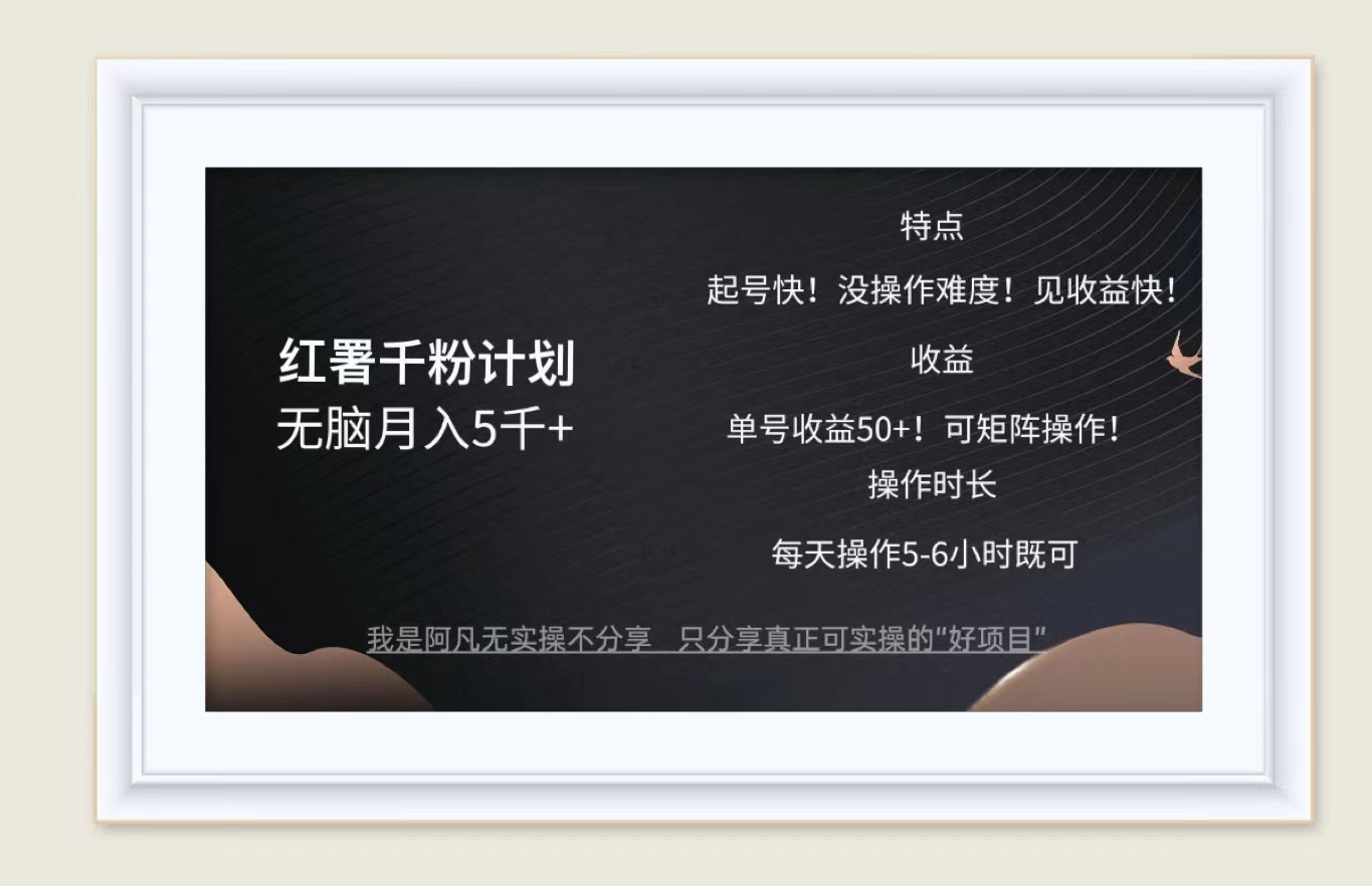 （12560期）红薯千粉计划无脑月入5千+！既做既赚！-虫2小屋