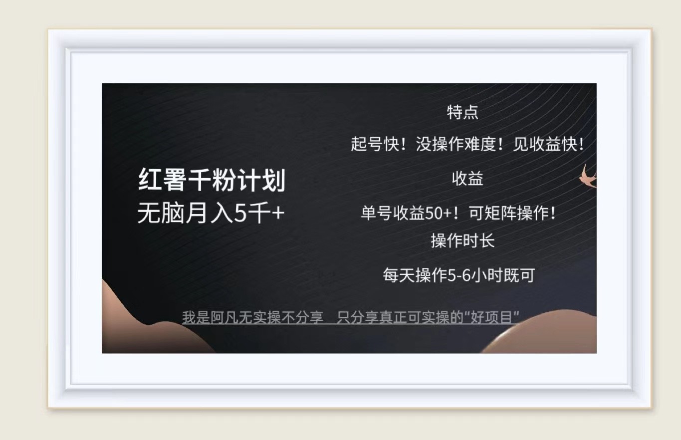 红薯千粉计划无脑月入5千+！既做既赚！-虫2小屋