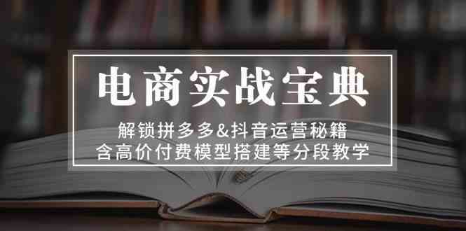 电商实战宝典：解锁拼多多&抖音运营秘籍，含高价付费模型搭建等分段教学-虫2小屋