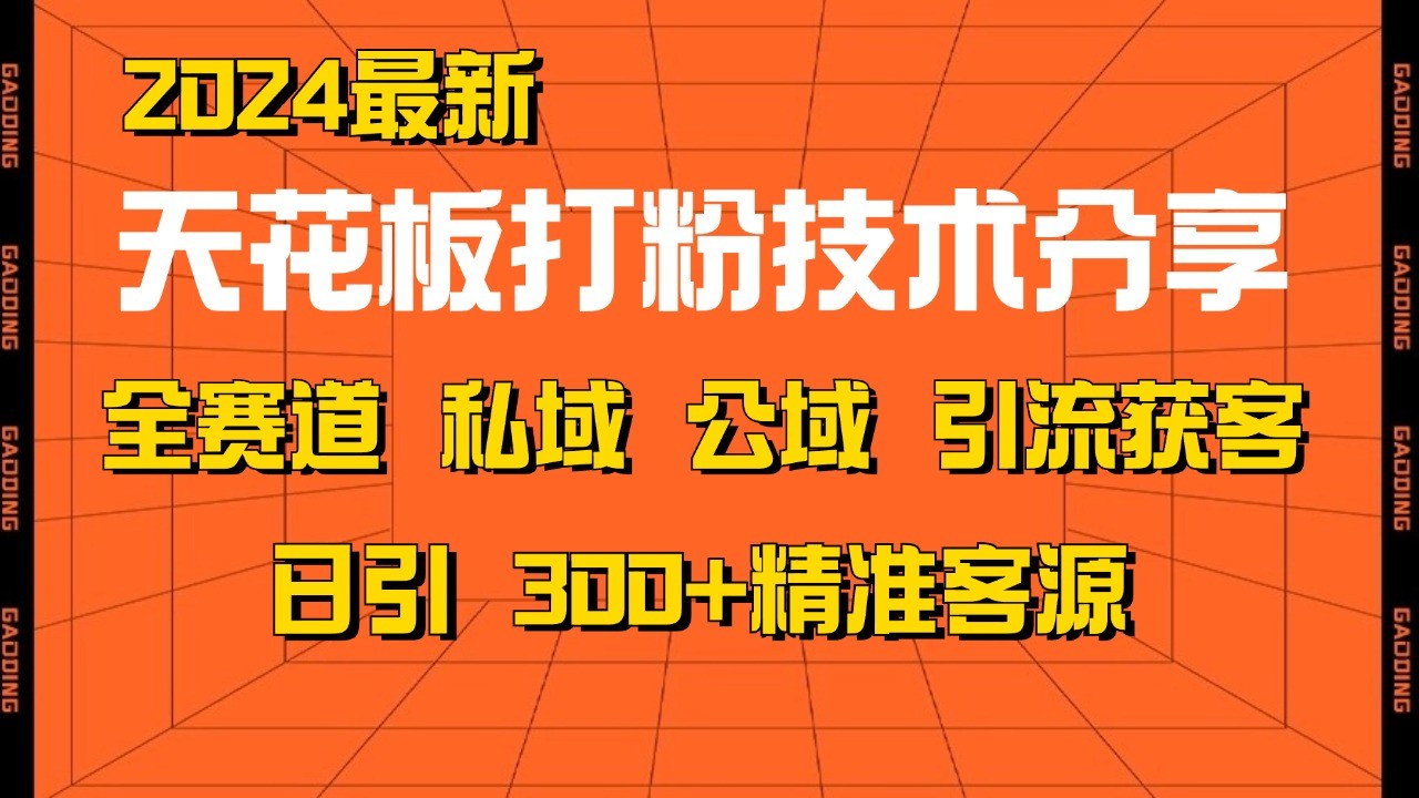 天花板打粉技术分享，野路子玩法 曝光玩法免费矩阵自热技术日引2000+精准客户-虫2小屋