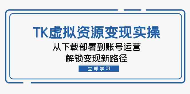 TK虚拟资源变现实操：从下载部署到账号运营，解锁变现新路径-虫2小屋