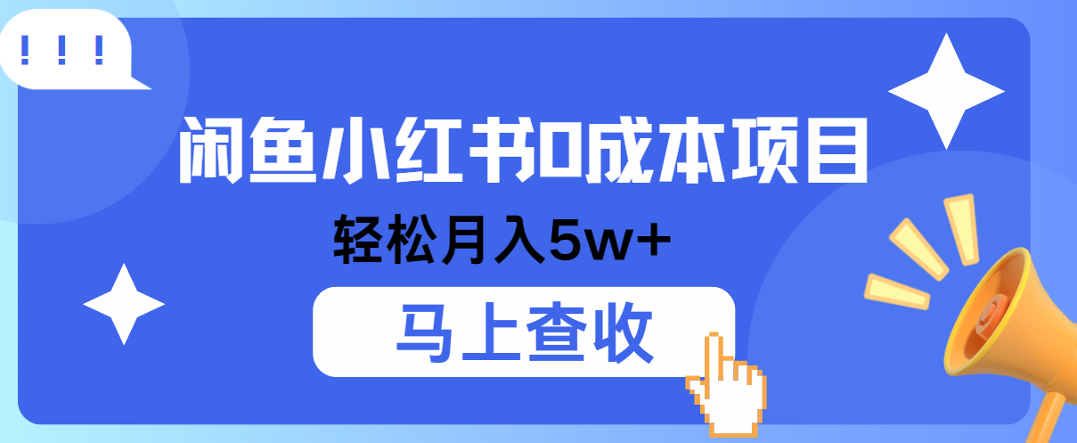 小鱼小红书0成本项目，利润空间非常大，纯手机操作！-虫2小屋