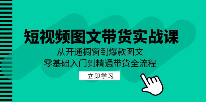 短视频图文带货实战课：从开通橱窗到爆款图文，零基础入门到精通带货-虫2小屋