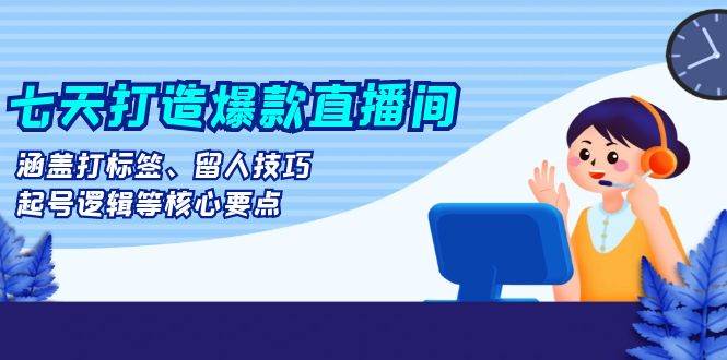 （13382期）七天打造爆款直播间：涵盖打标签、留人技巧、起号逻辑等核心要点-虫2小屋