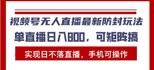 （13377期）视频号无人直播最新防封玩法，实现日不落直播，手机可操作，单直播日入…-虫2小屋