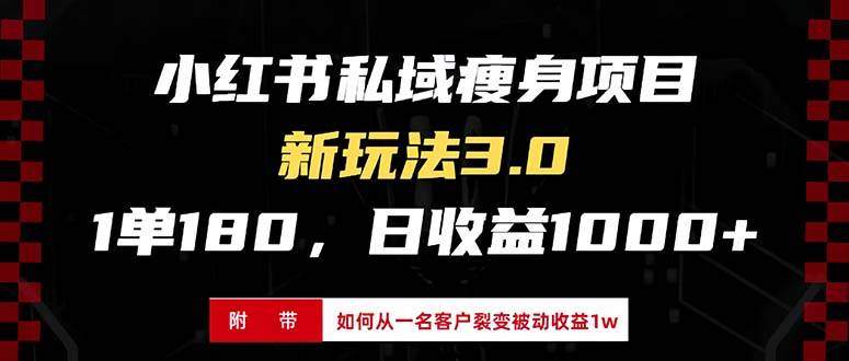 （13348期）小红书瘦身项目3.0模式，新手小白日赚收益1000+（附从一名客户裂变收益…-虫2小屋
