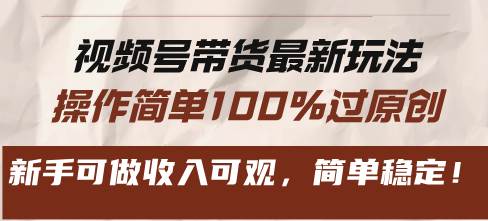 （13337期）视频号带货最新玩法，操作简单100%过原创，新手可做收入可观，简单稳定！-虫2小屋