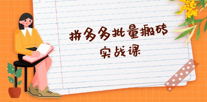 （13265期）拼多多批量搬砖实战课，全自动剪辑发布，黑科技新技术与爆款选品策略-虫2小屋