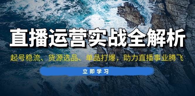 （13294期）直播运营实战全解析：起号稳流、货源选品、单品打爆，助力直播事业腾飞-虫2小屋