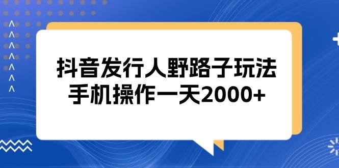 （13220期）抖音发行人野路子玩法，手机操作一天2000+-虫2小屋