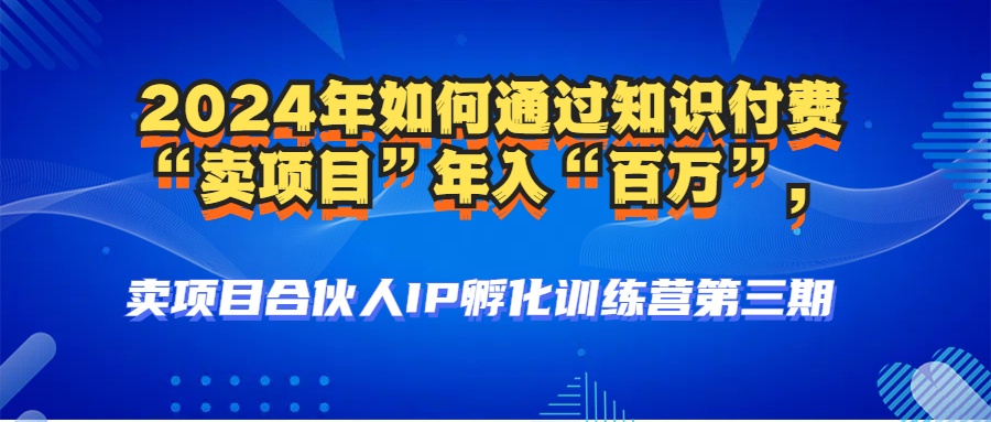 （12877期）2024年普通人如何通过知识付费“卖项目”年入“百万”人设搭建-黑科技…-虫2小屋