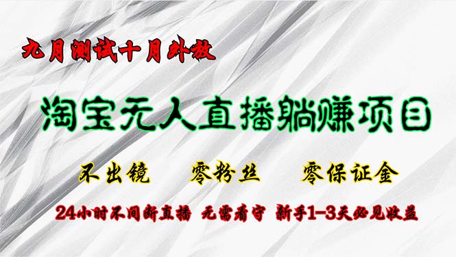 （12862期）淘宝无人直播最新玩法，九月测试十月外放，不出镜零粉丝零保证金，24小…-虫2小屋