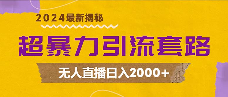 （12800期）超暴力引流套路，无人直播日入2000+-虫2小屋