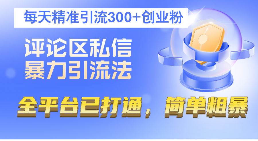 （12714期）评论区私信暴力引流法，每天精准引流300+创业粉，全平台已打通，简单粗暴-虫2小屋