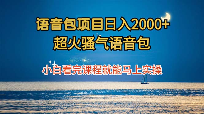 （12734期）语音包项目 日入2000+ 超火骚气语音包小白看完课程就能马上实操-虫2小屋