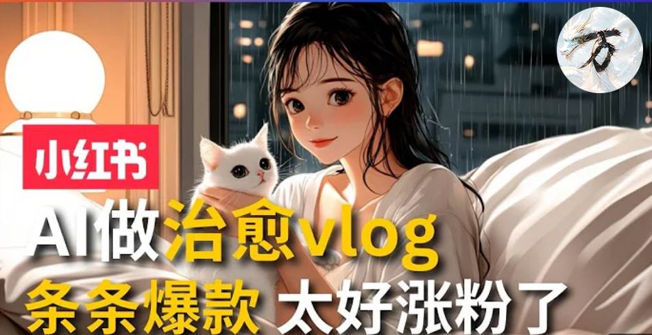 （13172期）AI治愈系vlog动画视频，小红书1个月轻松涨粉破万，商单报价1500+日入2000+-虫2小屋