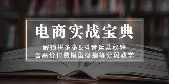 （13195期）电商实战宝典 解锁拼多多&抖音运营秘籍 含高价付费模型搭建等分段教学-虫2小屋