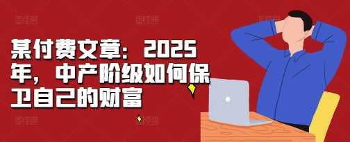 某付费文章：2025年，中产阶级如何保卫自己的财富-虫2小屋