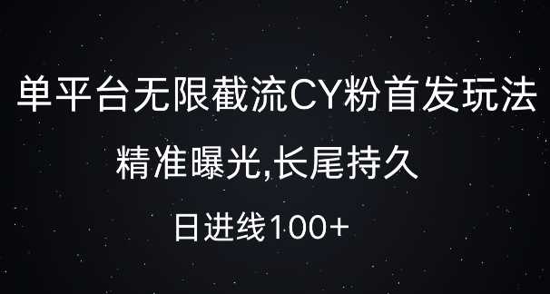单平台无限截流创业粉首发玩法，精准曝光，长尾持久，日引流100+【揭秘】-虫2小屋