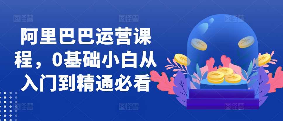 阿里巴巴运营课程，0基础小白从入门到精通必看-虫2小屋
