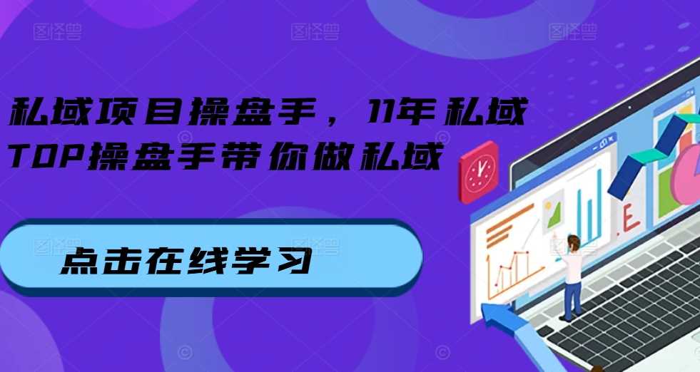 私域项目操盘手，11年私域TOP操盘手带你做私域-虫2小屋