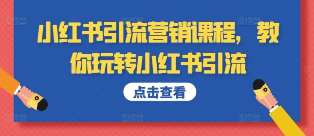 小红书引流营销课程，教你玩转小红书引流-虫2小屋
