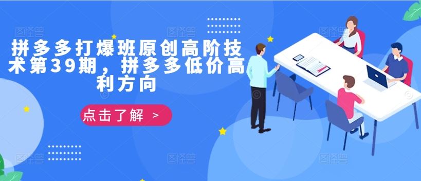 拼多多打爆班原创高阶技术第39期，拼多多低价高利方向-虫2小屋