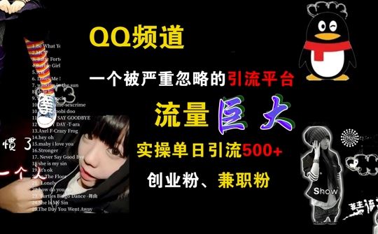 QQ频道，一个被严重忽略的引流平台，流量巨大 实操单日引流500+创业粉兼职粉【揭秘】-虫2小屋
