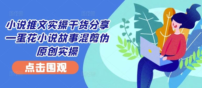 小说推文实操干货分享—蛋花小说故事混剪伪原创实操-虫2小屋