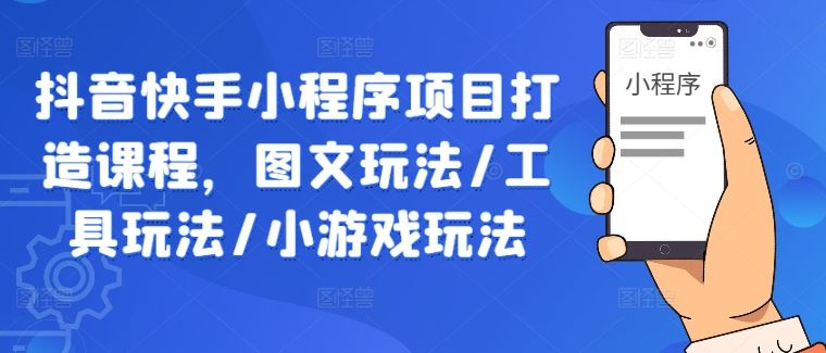 抖音快手小程序项目打造课程，图文玩法/工具玩法/小游戏玩法-虫2小屋