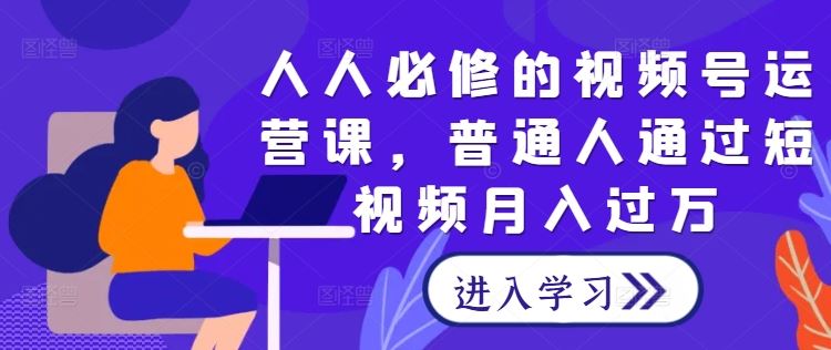 人人必修的视频号运营课，普通人通过短视频月入过万-虫2小屋