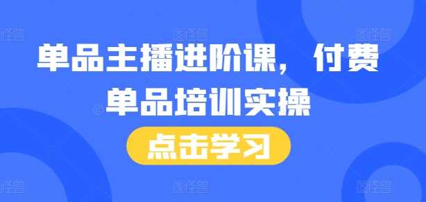 单品主播进阶课，付费单品培训实操，46节完整+话术本-虫2小屋