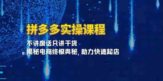 拼多多实操课程：不讲废话只讲干货, 揭秘电商终极奥秘,助力快速起店-虫2小屋