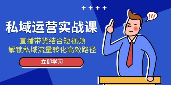 私域运营实战课：直播带货结合短视频，解锁私域流量转化高效路径-虫2小屋