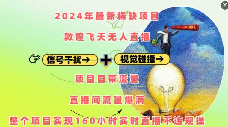 2024年最新稀缺项目敦煌飞天无人直播，项目自带流量，流量爆满，实现160小时实时直播不违规操-虫2小屋