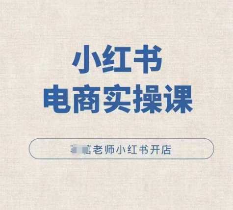 小红薯电商实操课，小红书开店实操必学课-虫2小屋