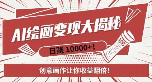 AI梦境绘画致富秘籍，复制粘贴，新手也能快速掌握，创意画作让你收益翻倍-虫2小屋